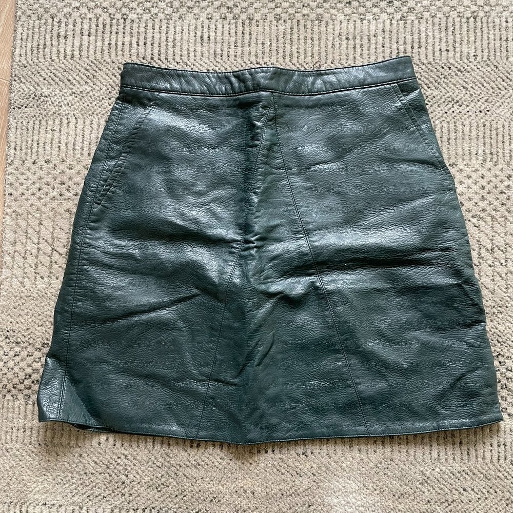 Zara Basic fax leather skirt